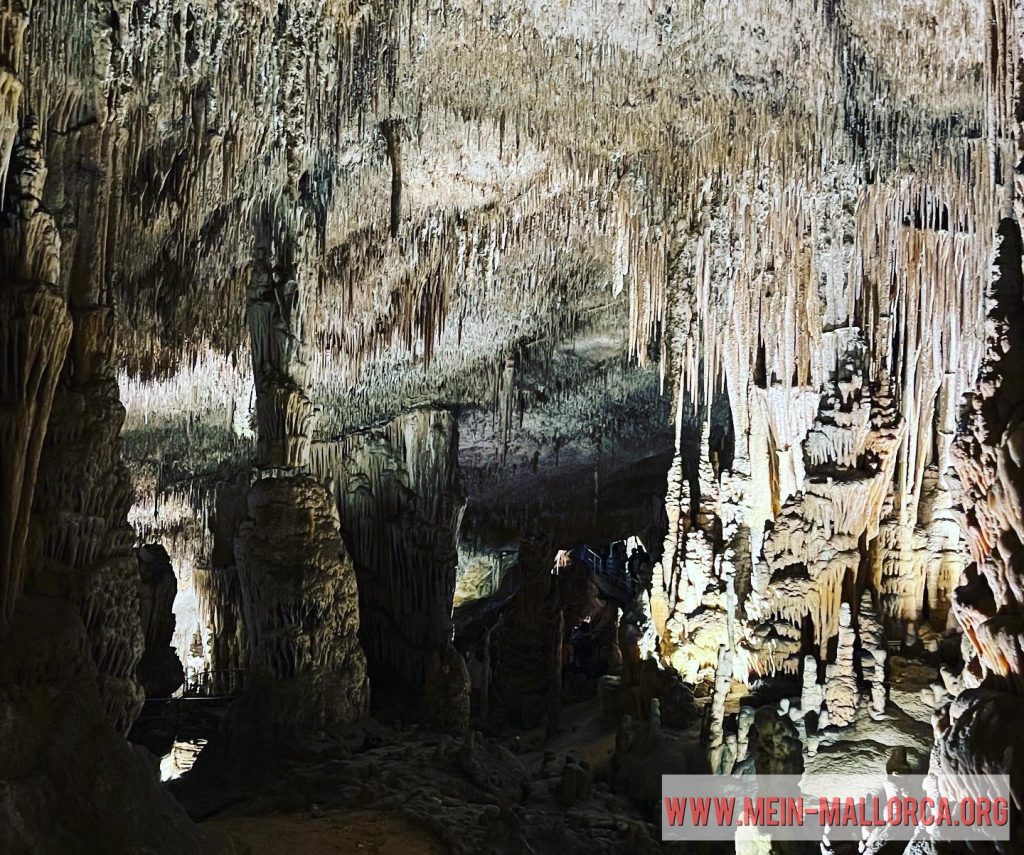 Stalagmiten und Stalaktiten in den Höhlen