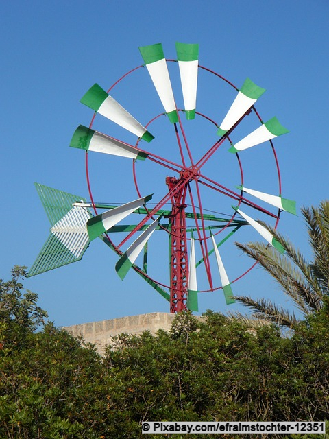 restaurierte Windmühle auf Mallorca